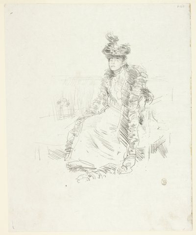 Een zittende dame door James Abbott McNeill Whistler