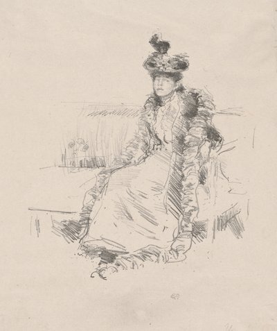 Een zittende dame door James Abbott McNeill Whistler