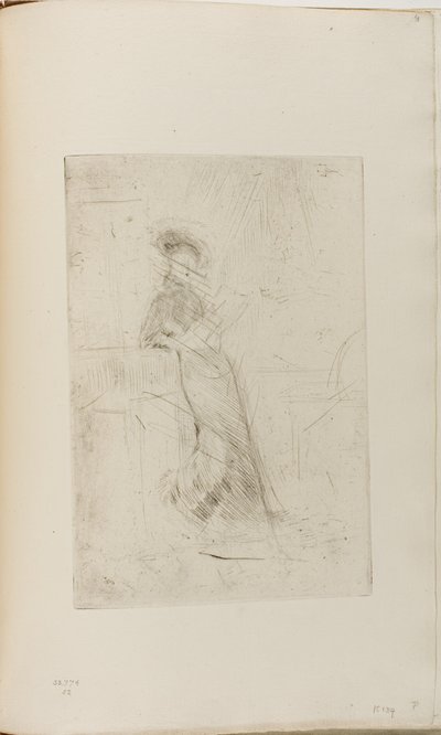 Een dame bij een raam door James Abbott McNeill Whistler