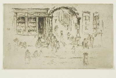 Boogpoort, Brussel door James Abbott McNeill Whistler