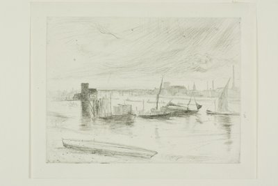 Battersea Dageraad (Cadogan Pier) door James Abbott McNeill Whistler