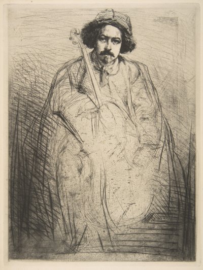Becquet (J. Becquet, beeldhouwer) door James McNeill Whistler
