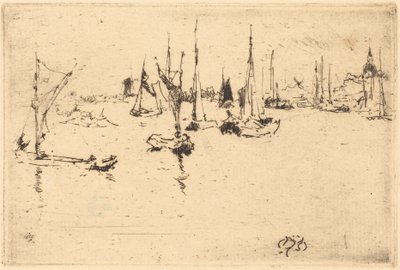 Boten, Dordrecht door James McNeill Whistler