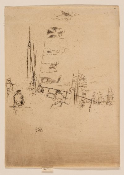 Vlaggetjesdag door James Abbott McNeill Whistler