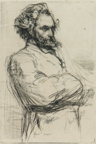 C.L. Drouet, Beeldhouwer door James Abbott McNeill Whistler