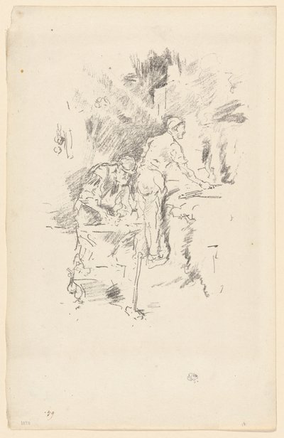 Vader en zoon door James Abbott McNeill Whistler