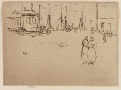 Visserskade, Oostende door James Abbott McNeill Whistler