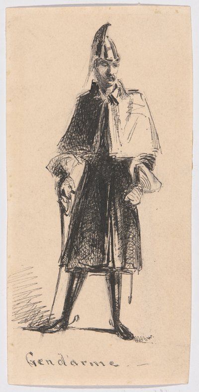 Gendarme door James Abbott McNeill Whistler