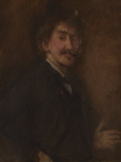 Goud en bruin: zelfportret door James McNeill Whistler