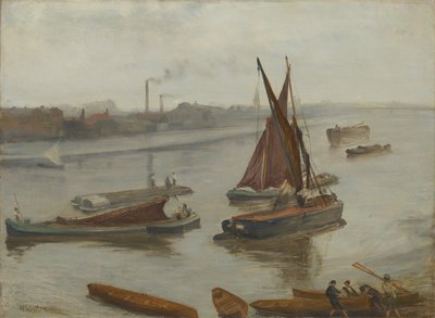 Grijs en zilver: Oud Battersea Bereik door James McNeill Whistler