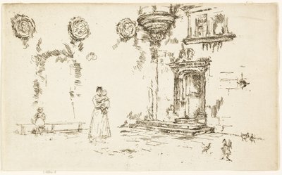 Hôtel Lallemont, Bourges door James Abbott McNeill Whistler