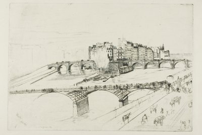 Île de la Cité, Parijs door James Abbott McNeill Whistler
