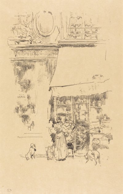 De fruitwinkel in de rue de Grenelle door James McNeill Whistler