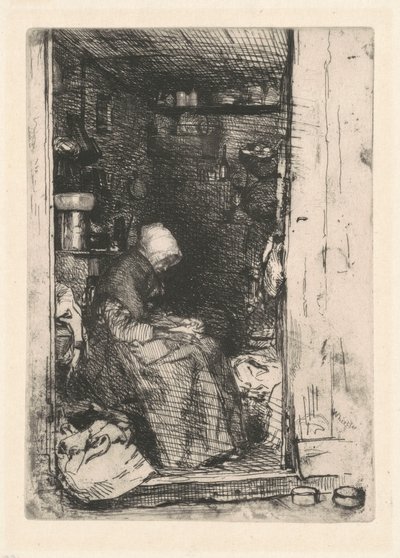 De oude lompenverkoopster door James McNeill Whistler