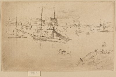 Lagune--middag door James Abbott McNeill Whistler