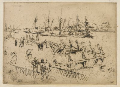 Klein Dordrecht door James Abbott McNeill Whistler