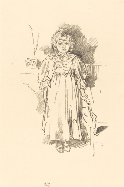Kleine Evelyn door James Abbott McNeill Whistler