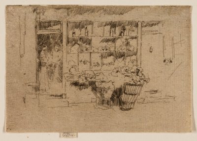 Kleine groentewinkel, Chelsea door James McNeill Whistler