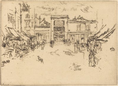 Kleine marktplaats, Tours door James McNeill Whistler