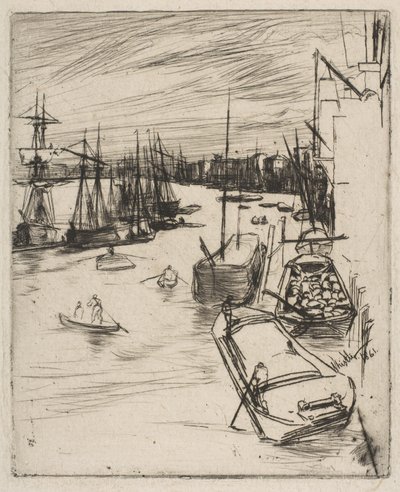 Little Wapping (Het kleine Rotherhithe) door James McNeill Whistler