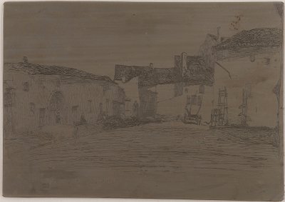 Liverdun. Een van de <em>Twaalf Etsen uit de Natuur</em> door James Abbott McNeill Whistler