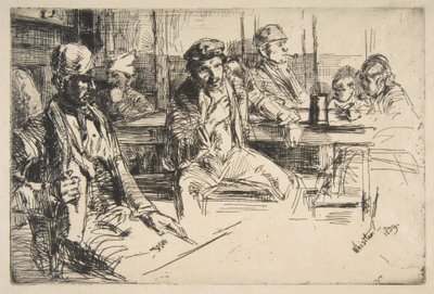 Havenarbeiders door James McNeill Whistler