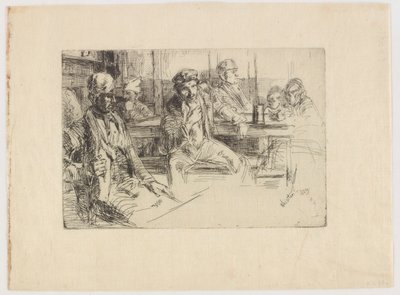 Havenarbeiders door James Abbott McNeill Whistler