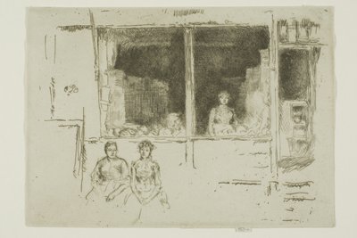 Meloenwinkel, Hounsditch door James Abbott McNeill Whistler
