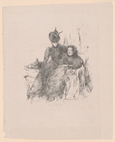 Moeder en dochter [La Mère Malade]. door James McNeill Whistler