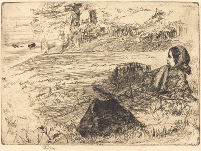 Kindermeisje en kind door James Abbott McNeill Whistler