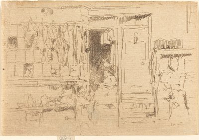 Oude-Kledingwinkel, No.I door James Abbott McNeill Whistler