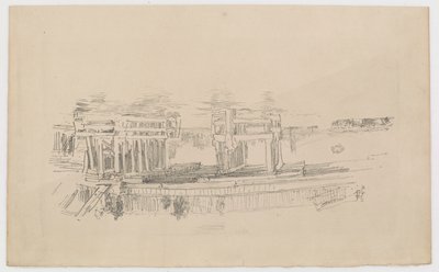 Oude Battersea Brug door James Abbott McNeill Whistler