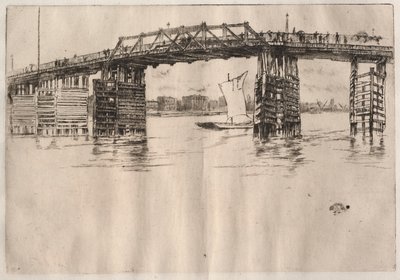 Oude Battersea Brug door James McNeill Whistler
