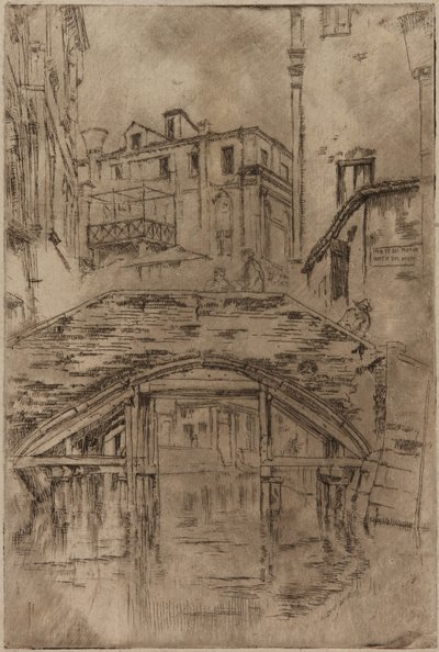 Ponte del Piovan door James Abbott McNeill Whistler