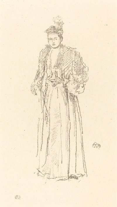 Portretstudie: Miss Charlotte R. Williams door James Abbott McNeill Whistler