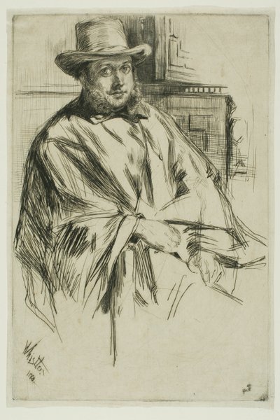 Portret van een man door James Abbott McNeill Whistler