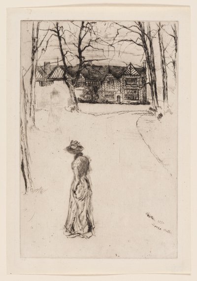 Speke Hall: De Laan door James Abbott McNeill Whistler