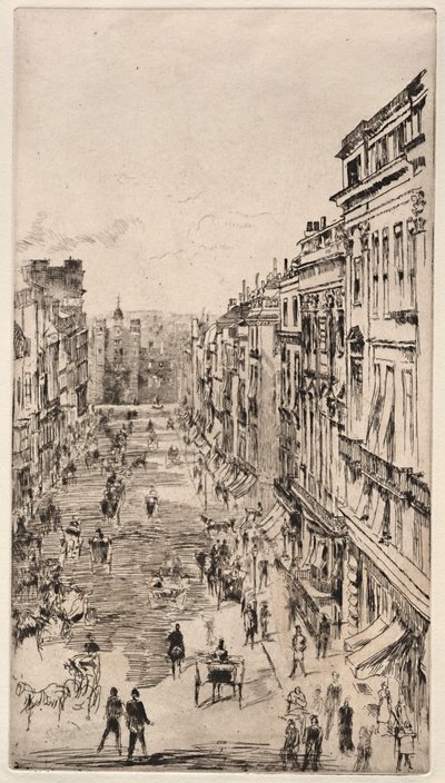 St. Jamesstraat door James McNeill Whistler