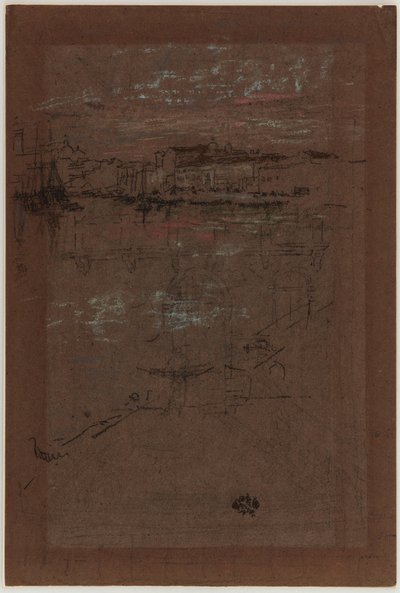 Zonsondergang, in rood en bruin door James Abbott McNeill Whistler