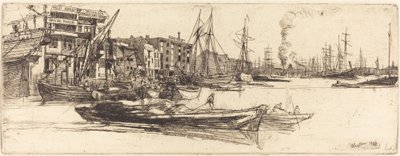 Thames Magazijnen door James Abbott McNeill Whistler