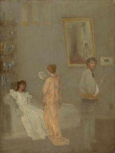 De kunstenaar in zijn atelier door James McNeill Whistler
