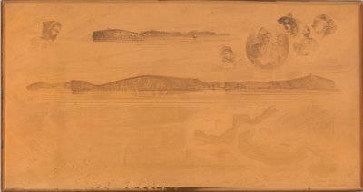 De kustonderzoekplaat door James Abbott McNeill Whistler