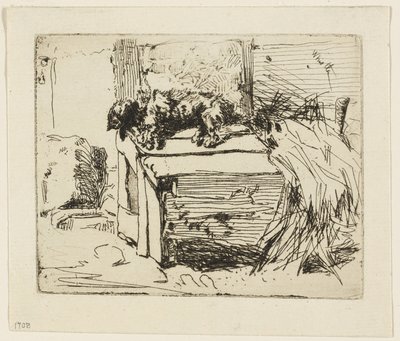 De Hond op de Kennel door James Abbott McNeill Whistler