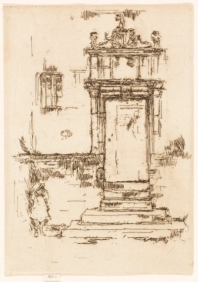 De deur van de kapel, Montrésor door James McNeill Whistler
