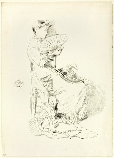 De waaier door James Abbott McNeill Whistler