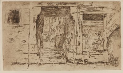 De Viswinkel, Venetië door James Abbott McNeill Whistler