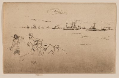 De vloot: monitors door James Abbott McNeill Whistler
