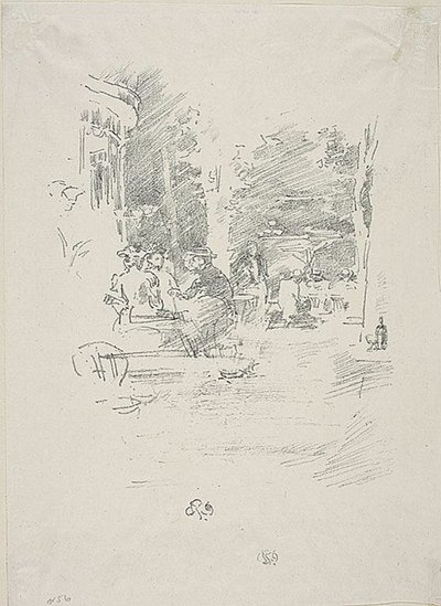 Het Kleine Café au Bois door James Abbott McNeill Whistler