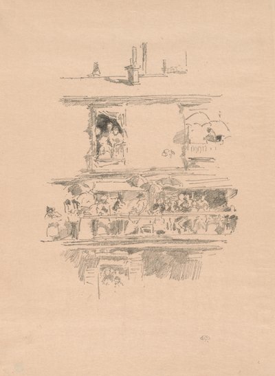 Het lange balkon door James McNeill Whistler