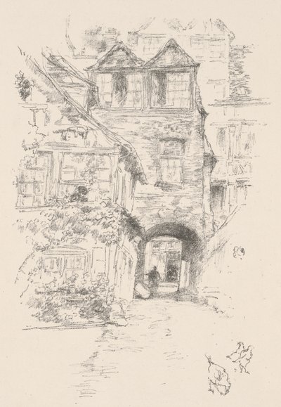 Het huis van de priester, Rouen door James McNeill Whistler